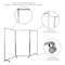 Flash Furniture Transparent Mobile Partition, 72"H x 36"L BR-PTT001-3-AC-90183-GG - alternate 2